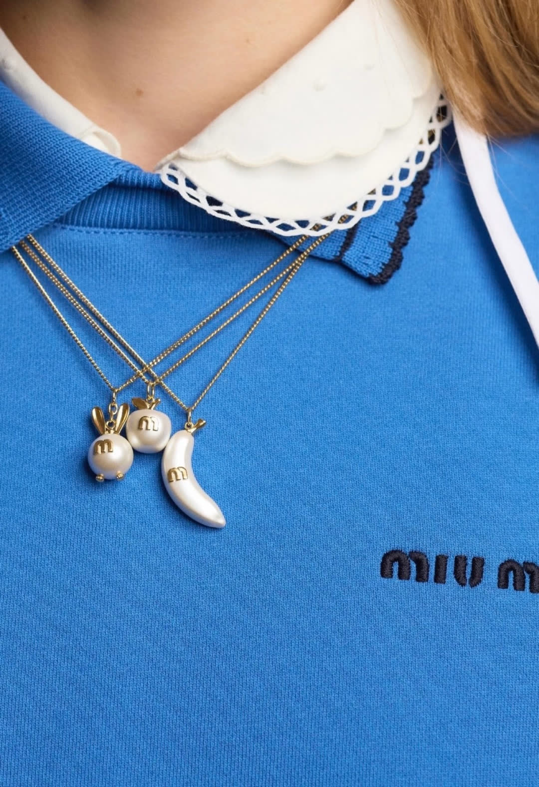 Miu Miu Pearl Pendant Necklace